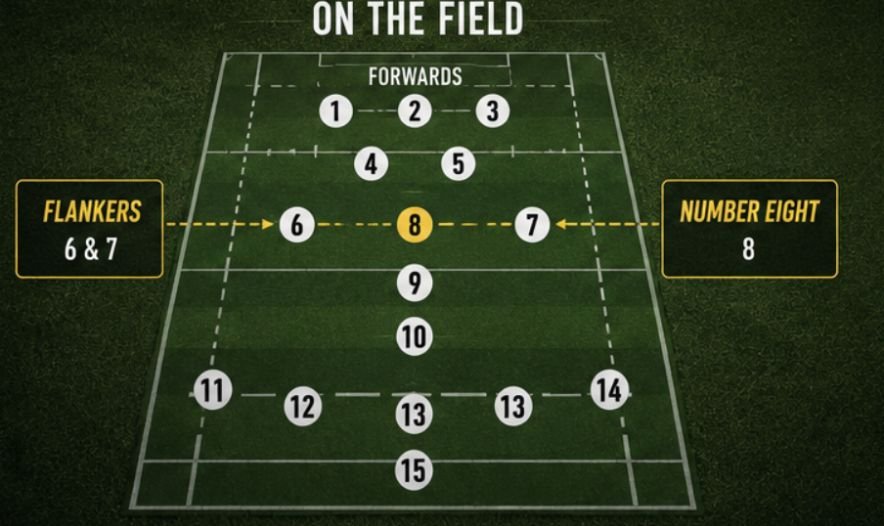 Difference Between Flanker and Number Eight For Rugby Back Row 
