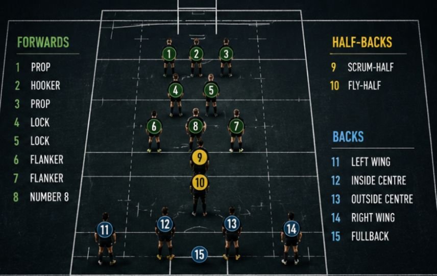 The Backs (Numbers 9–15)